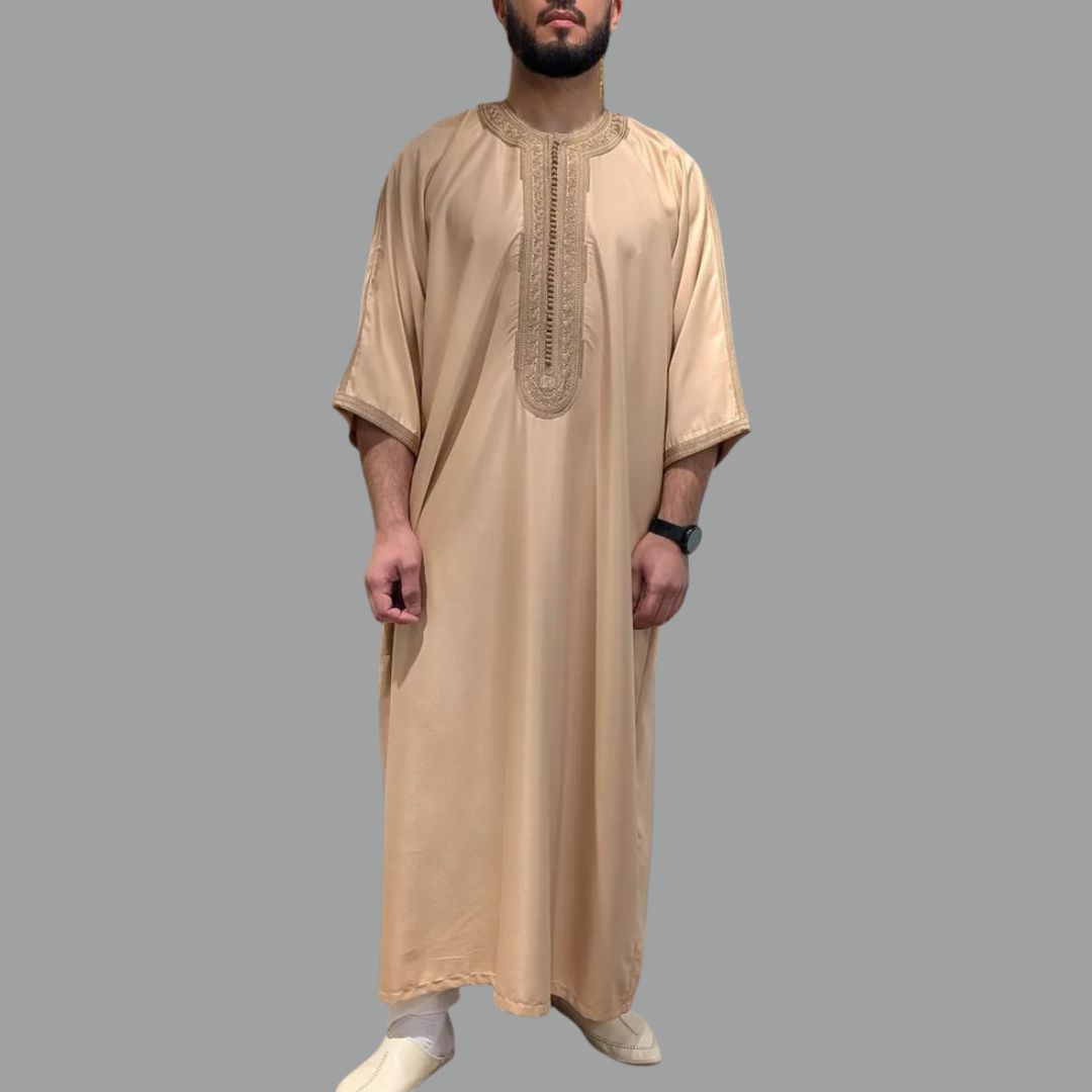 Sandstone Heritage Embroidered Kaftan Thobe